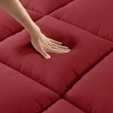 Luxury Premium Mattress Topper - Maroon