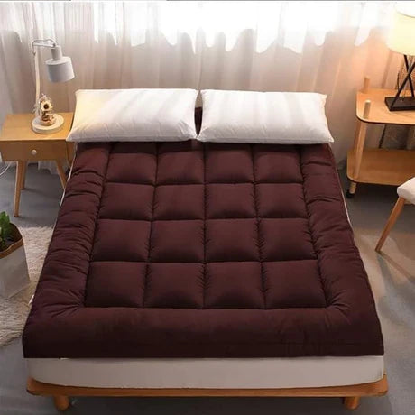 Luxury Premium Mattress Topper - Brown